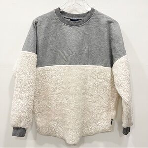 Spirit Jersey Ko Olina Hawaii Partial Sherpa Sweatshirt Gray XS